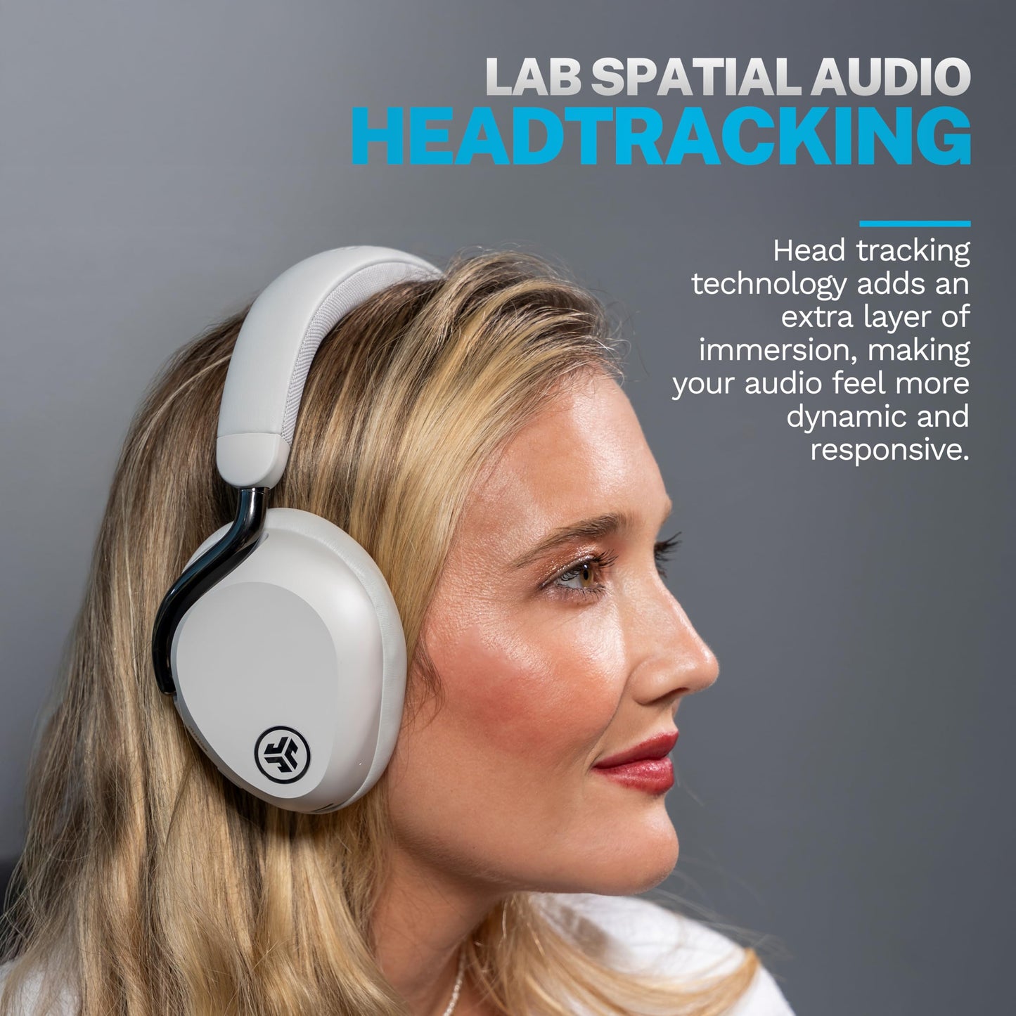 JLab Epic Lux Lab Edition ANC Wireless Headphones, Cloud White, 90+ Hours of Playtime, Adaptive ANC & Be Aware Mode, Hi-Res Audio, Lab Spatial Audio…