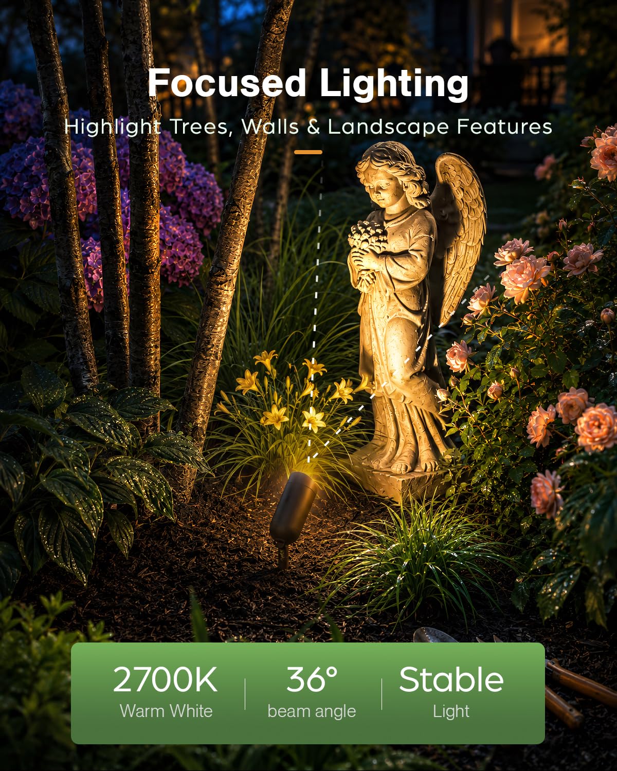 HIBOITEC MR16 LED Bulb 2700K Warm White, GU5.3 Bulbs Non-Dimmable, 6 Pack