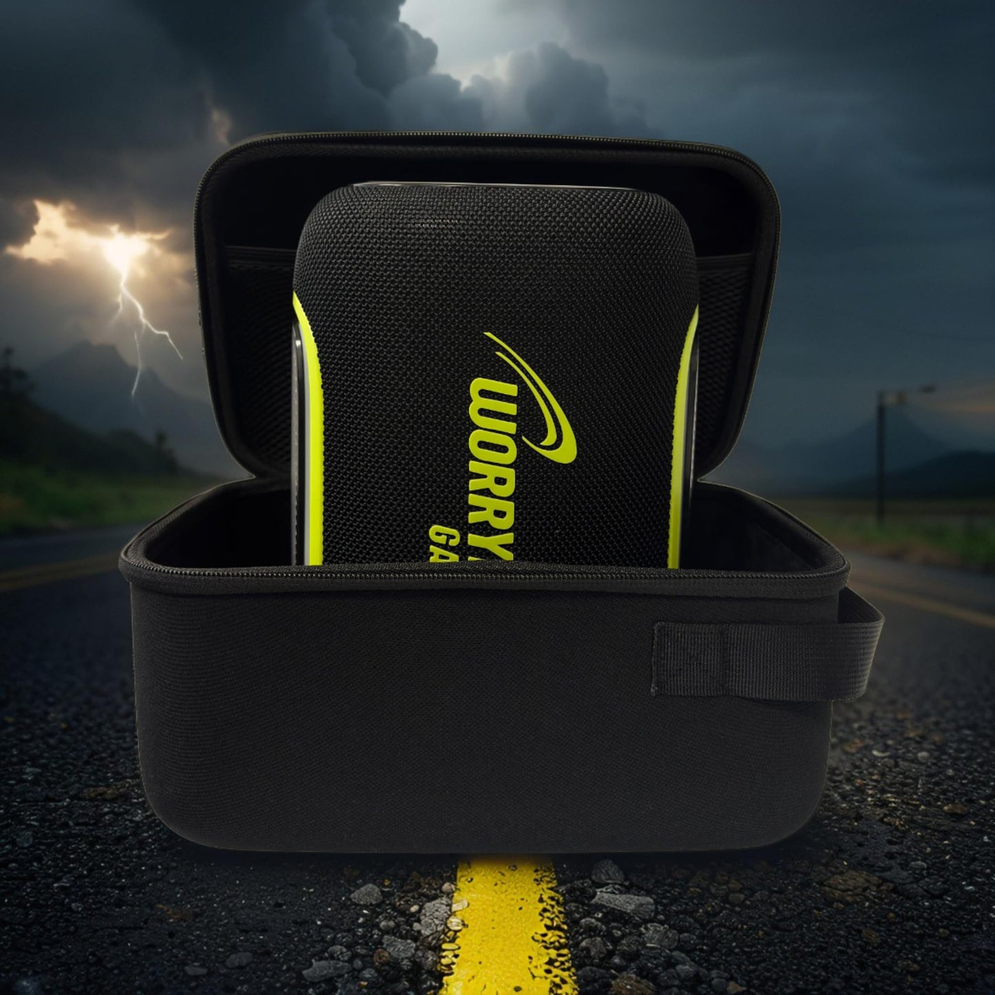 Portable Bluetooth Speaker 65W, IPX6 Waterproof, LED Lights, Bass Sound with Carrying Case, Black