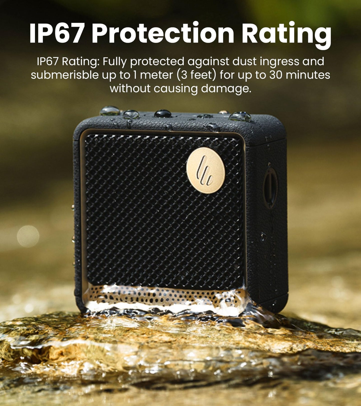 Edifier ES20 Portable Bluetooth Speaker with IP67 Waterproof & Dustproof, 15 Hours Playtime, Wireless Connectivity for Home Office Outdoor - Ivory