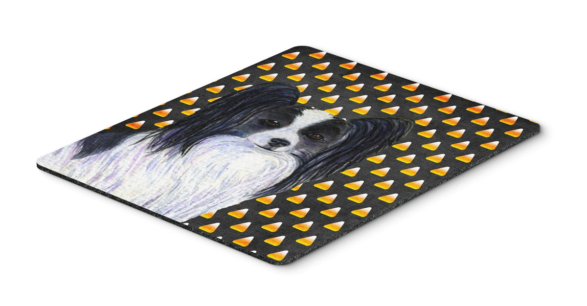Caroline's Treasures SS4298MP Papillon Candy Corn Halloween Portrait Mouse Pad, Hot Pad or Trivet for Home Office Gaming Working Computers Laptop