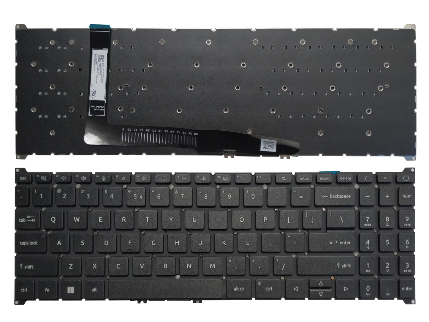 Laptop Keyboard Compatible for Acer Aspire A315-24P A315-24PT N23C3 SN.I151B.00B QV05T_ A10B PK133TY4A00 US Fun N22C6 N22Q3 S50-54 Layout No Backlit