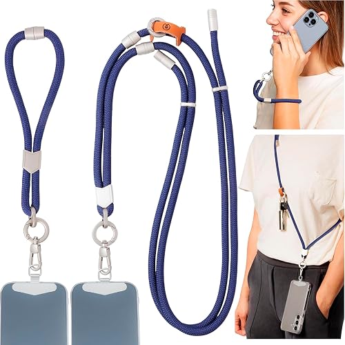 Pulpo 2 in 1 Crossbody Anti Theft Phone Lanyard and Wrist Strap for iPhone and Android, Adjustable Cell Phone Leash and Universal Tether, Hands Free