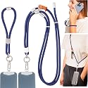 Pulpo 2 in 1 Crossbody Anti Theft Phone Lanyard and Wrist Strap for iPhone and Android, Adjustable Cell Phone Leash and Universal Tether, Hands Free