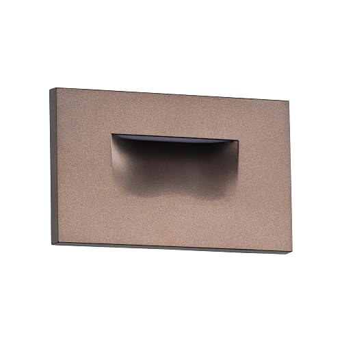 East Grove Home Builder Essentials Indoor or Outdoor 120V Input LED Step or Patio Deck Light Horizontal Orientation with 3-CCT 2700K-3000K-4000K
