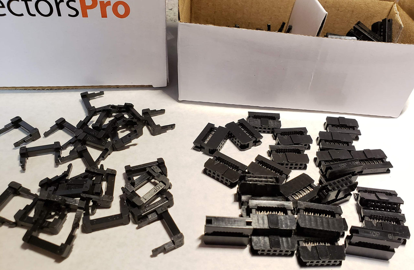 Connectors Pro 2X5 10-Pin 2mm 25 Sets Female Connectors, 2.0mm 0.079" Dual Row Mini IDC Sockets for 1mm Flat Ribbon Cable, 25-Pack