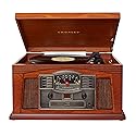 Crosley CR42D-PA Lancaster 3-Speed Turntable with Radio, CD/Cassette Player, Aux-in and Bluetooth, Paprika