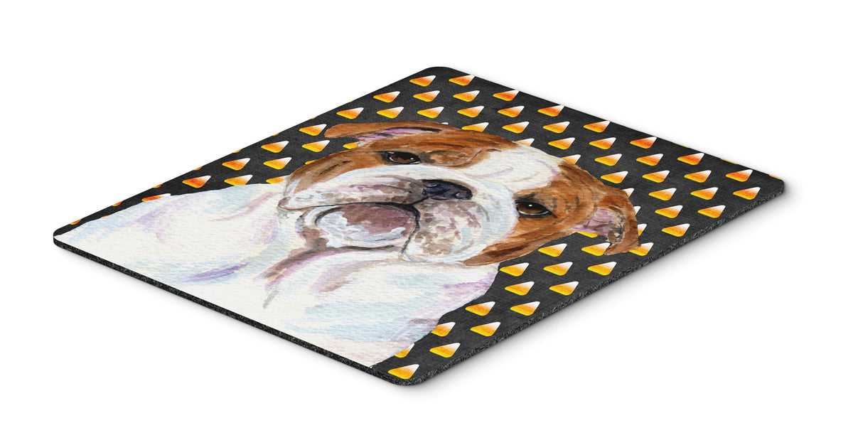 Caroline's Treasures SS4277MP Bulldog English Candy Corn Halloween Portrait Mouse Pad, Hot Pad or Trivet for Home Office Gaming Working Computers