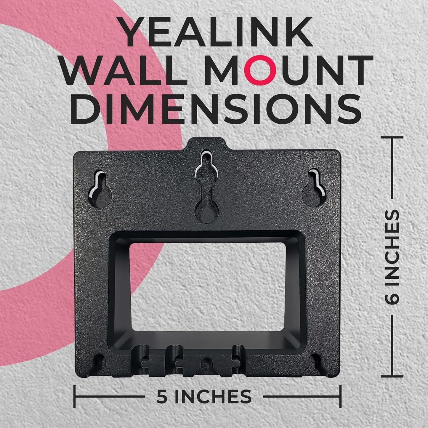 Yealink Wall Mount Bracket T33G, T34W & MP52 IP Phones, Secure Holder for Offices, Call Centers, Clinics - Durable Build, Fast Easy Installation, Free