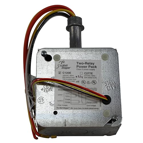 Watt Stopper C120E 120Vac Occupancy Sensor 2 Relay Power Supply Pack - Silver