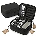 Keross Cable Organizer Bag for Travel with Removable Dividers - Electronics Organizer Case for Chargers, Cables, Power Banks & Accessories, Large