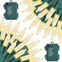 OULISI 2 Pack 100 LED Outdoor Christmas Lights, 35FT Battery Operated Mini String Lights with 8 Modes & Timer Xmas Tree Lights Waterproof for Patio