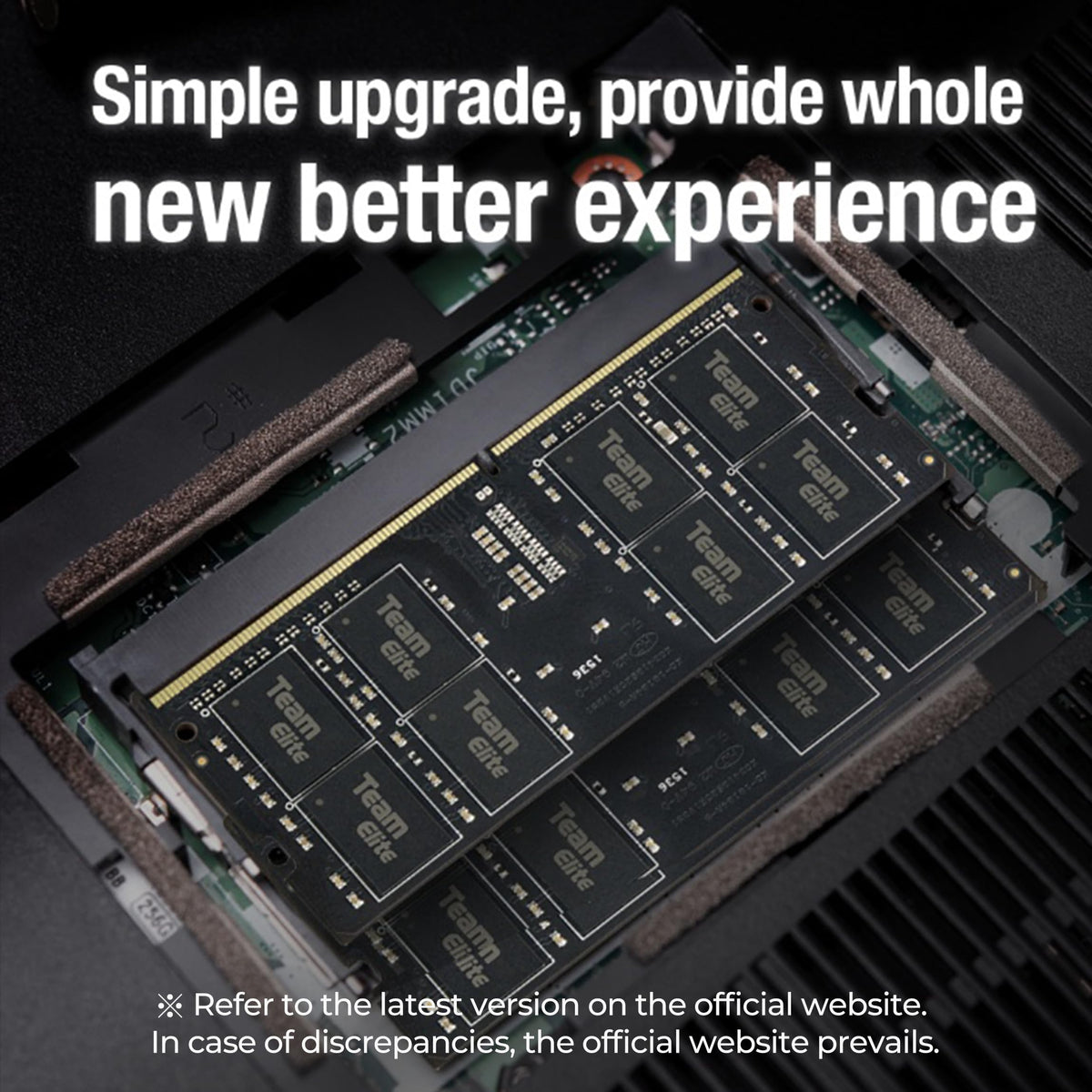 TEAMGROUP Elite DDR4 16GB Kit (2 x 8GB) 3200MHz PC4-25600 CL22 (2933MHz or 2666MHz) Unbuffered Non-ECC 1.2V SODIMM 260-Pin Laptop Notebook PC Computer