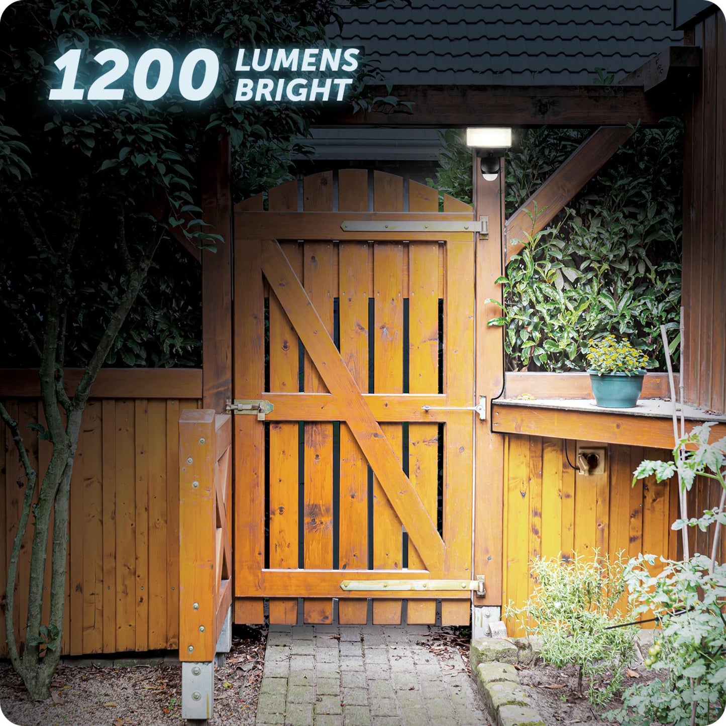 Globe Electric 17000198 180-Degree 14W Black 1200 Lumens Plug-in Outdoor Integrated LED Flood Light Security Light, 10-Foot Cord, Outside House Lights