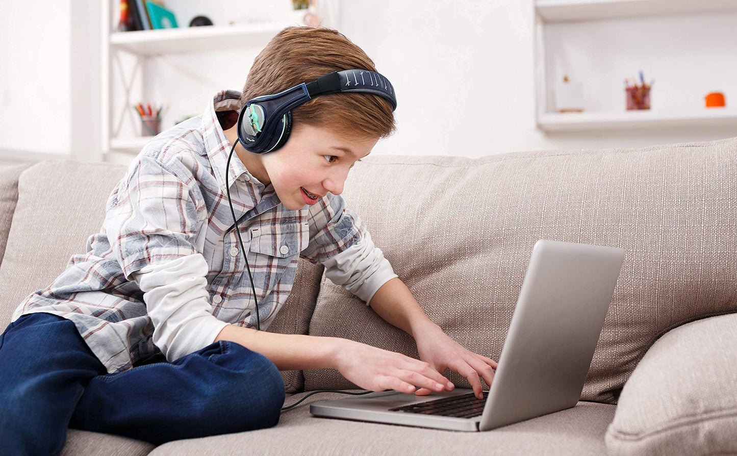 eKids Star Wars The Child Wired Headphones Clear Stereo Sound Parental Volume Control, Aux Cable, The Mandalorian Kids Headphones Toddlers Children…