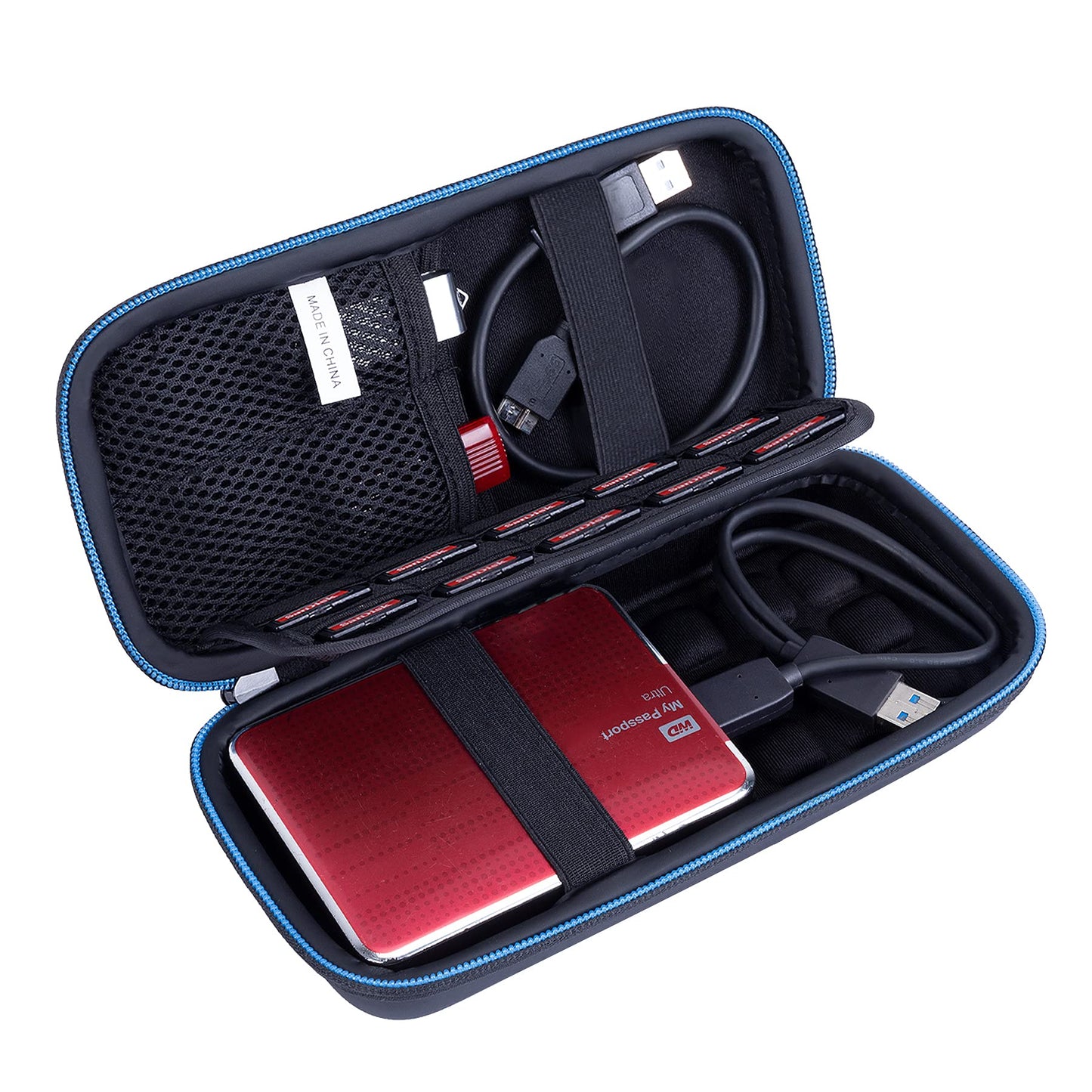 Baval Hard Carrying Case Replacement for Western Digital Seagate Expansion Toshiba Canvio My Passport Elements Portable Hard Drive Game Drive 1TB 2TB