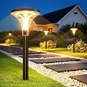 TuyLuxe Solar Pathway Lights, 200LM Bright Garden Lights Solar Powered, 29" Tall, Auto ON/Off Outdoor Lighting for Yard Walkway Driveway Landscape