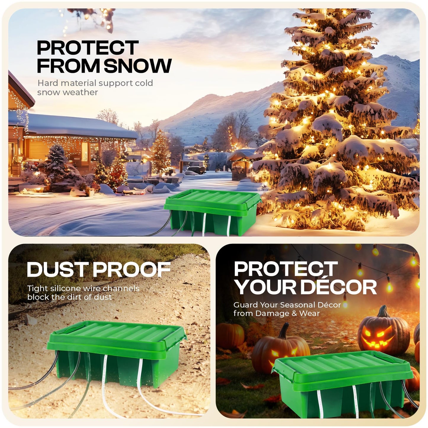 SockitBox - The Original Weatherproof Connection Box - Indoor & Outdoor Electrical Power Cord Enclosure for Timers, Extension Cables, Transformers