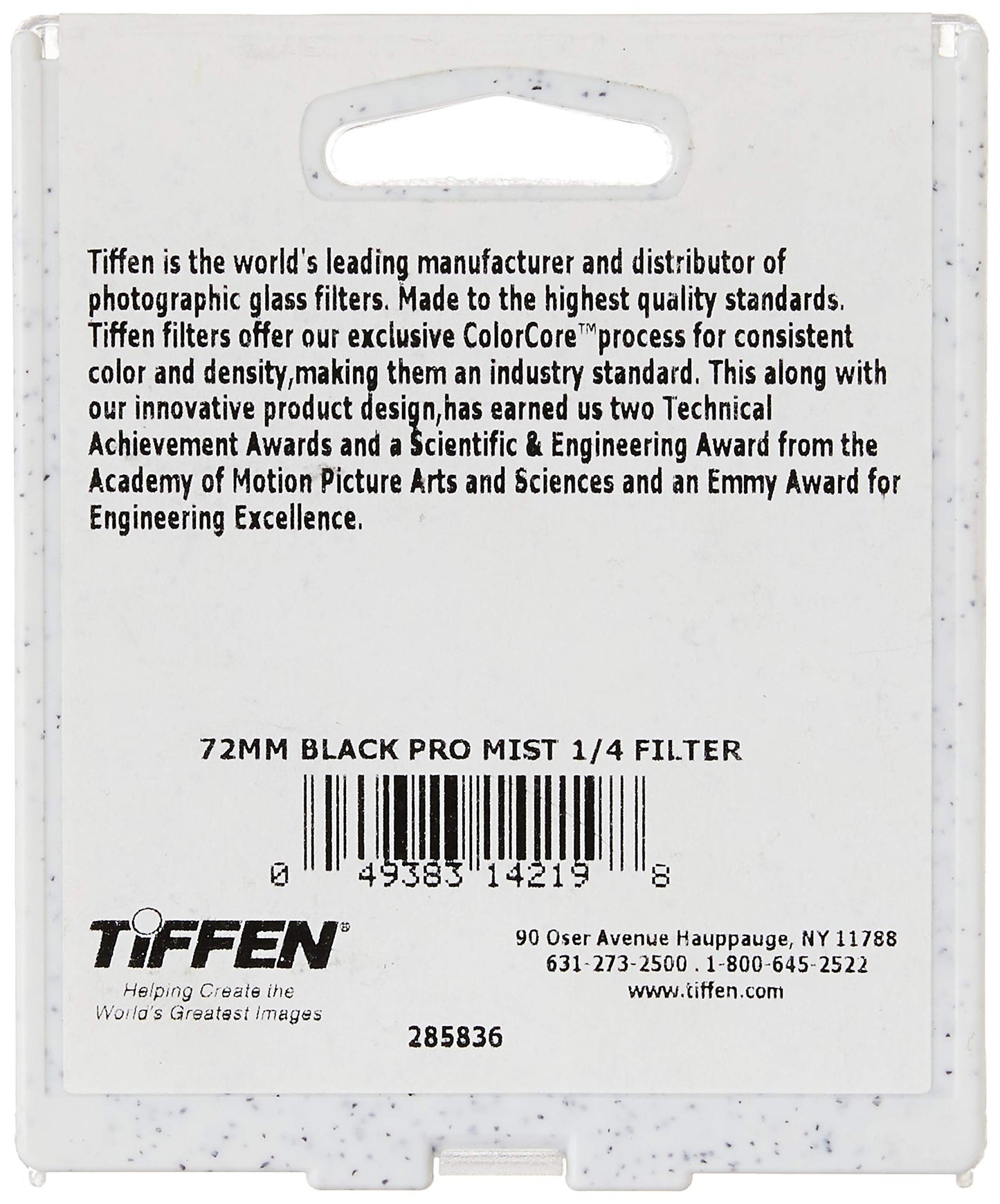 Tiffen 72mm Black Pro-Mist 1/4 Filter|Black Pro-Mist Filter|Ultra Slim|Cinematic Effect Camera for Portrait Photography/Video/Vlog