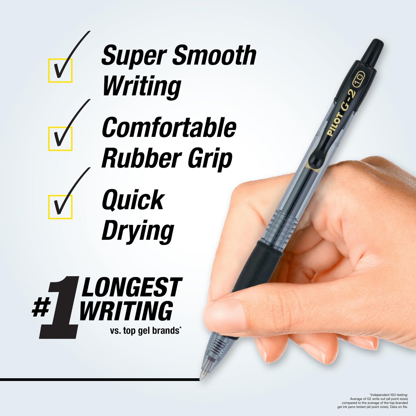 Pilot G2 Premium Refillable & Retractable Rolling Ball Gel Pens, Bold Point, Bold Gel Pens, 1.0 mm, Black Ink, 2-Pack