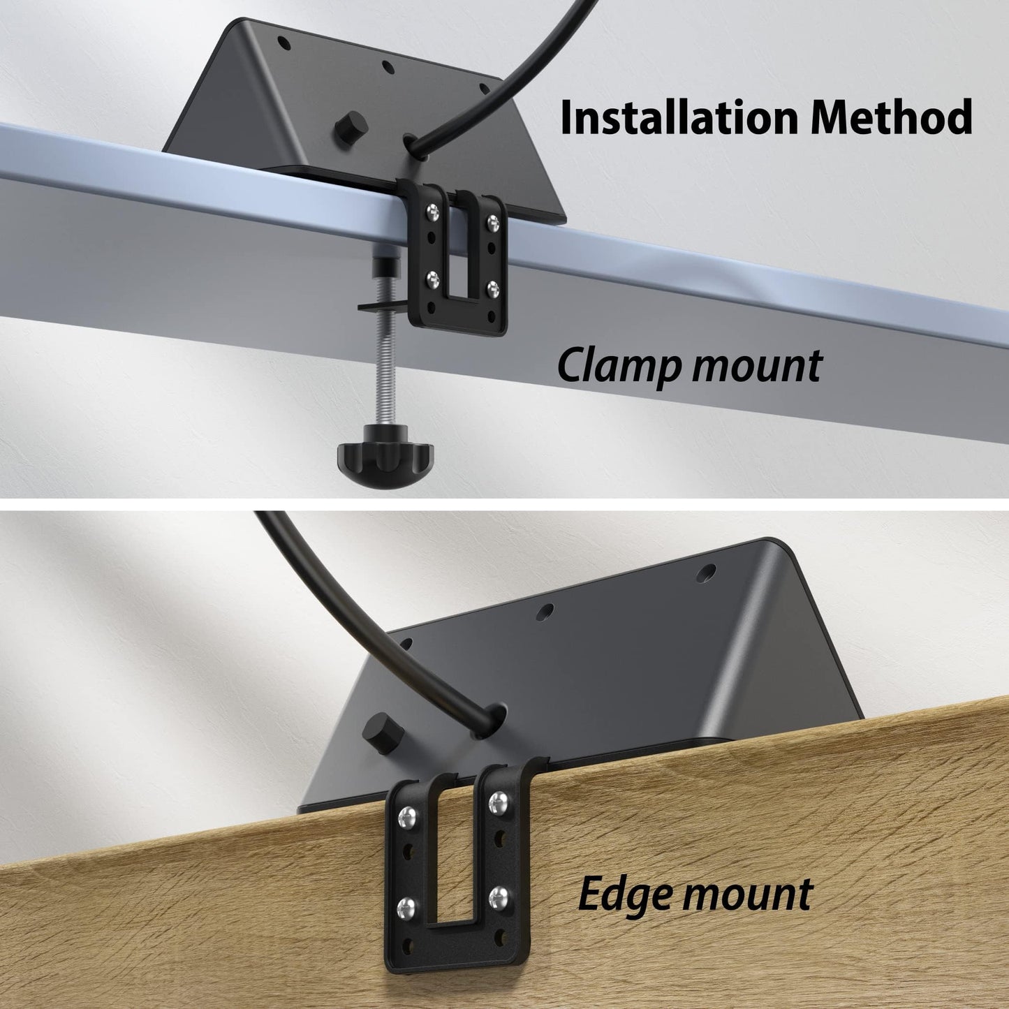 Power Charge Station Edge clamp Mount with USB-C Ports?Tabletop Surge Protector, Desk Clamp Power Sockets with 3 AC Outlets and 4 Fast Charging USB