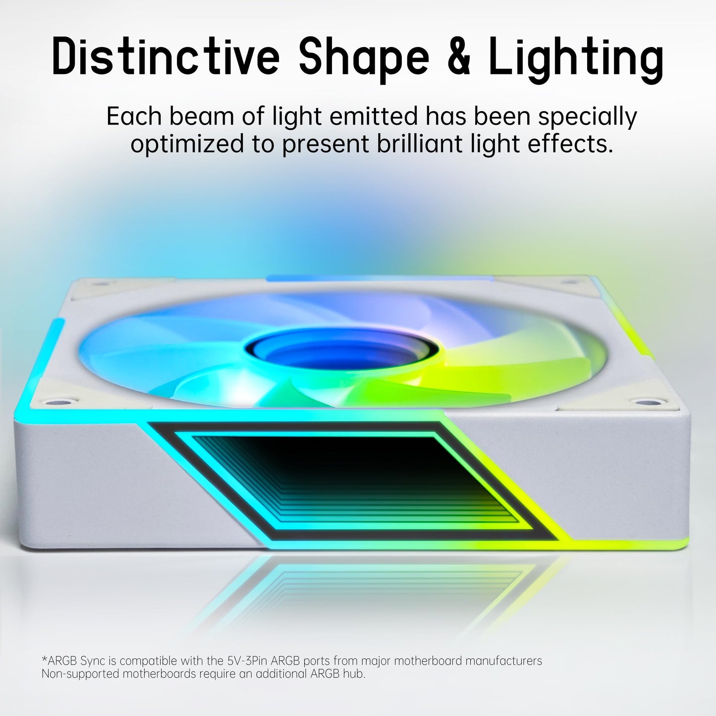 FexaDon Tek 120mm ARGB Computer Case Fan, 4 Pin PWM, Silent Computer Cooler with Infinity Mirror 1550RPM (3 Pack, White,120mm)