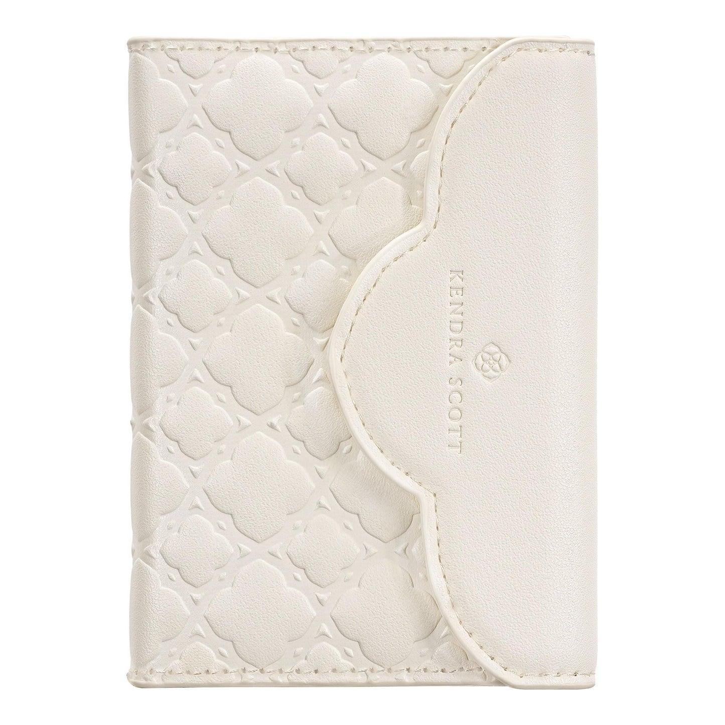 Kendra Scott Trifold MagSafe Wallet/Card Holder - Compatible with MagSafe Phones and Cases - Ivory Filigree