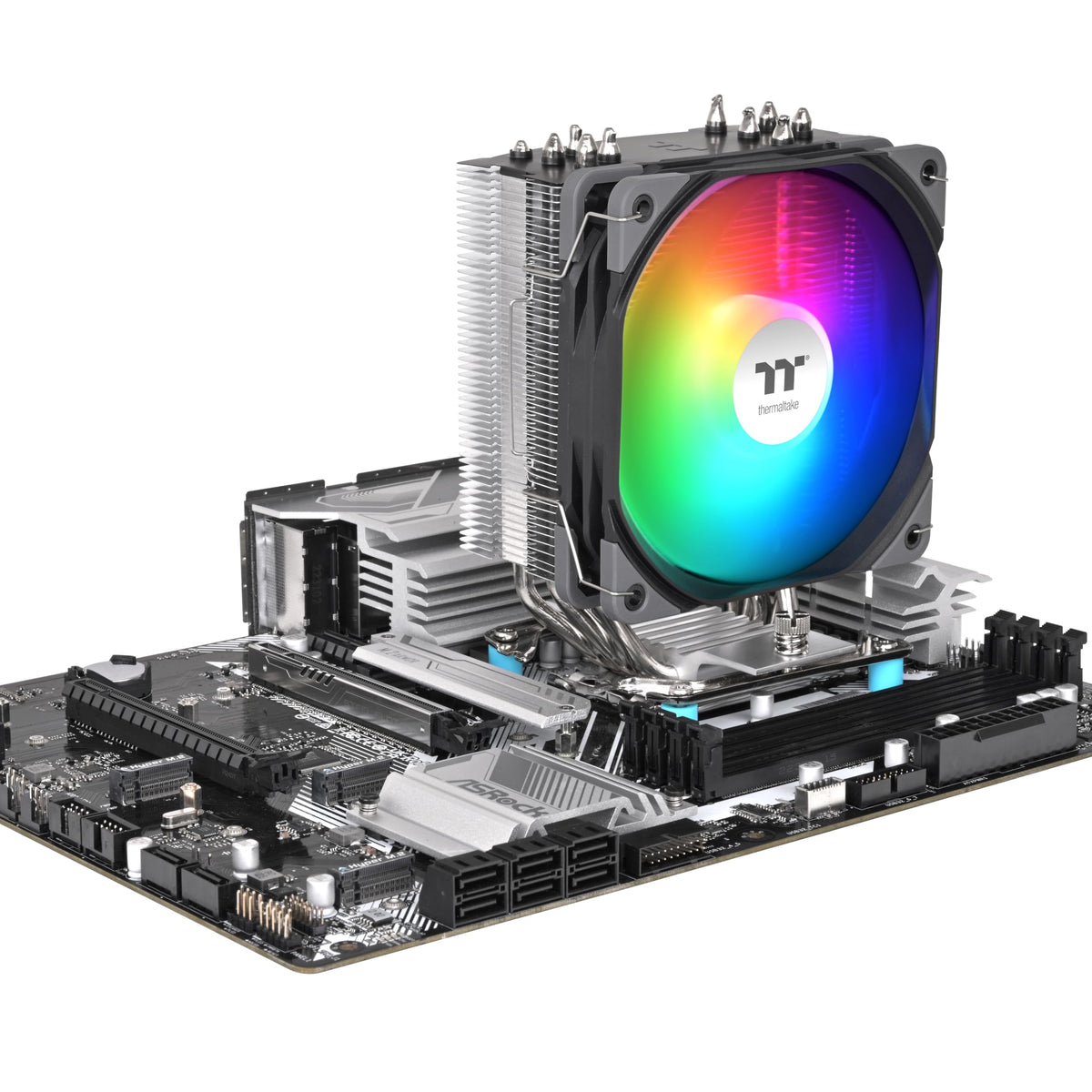 Thermaltake UX500 ARGB CPU Cooler; 5xØ6mm Copper Heatpipes; 120mm PWM Fan; 700~1800 RPM; Intel/AMD Compatible; Single Tower; 260W TDP; Black