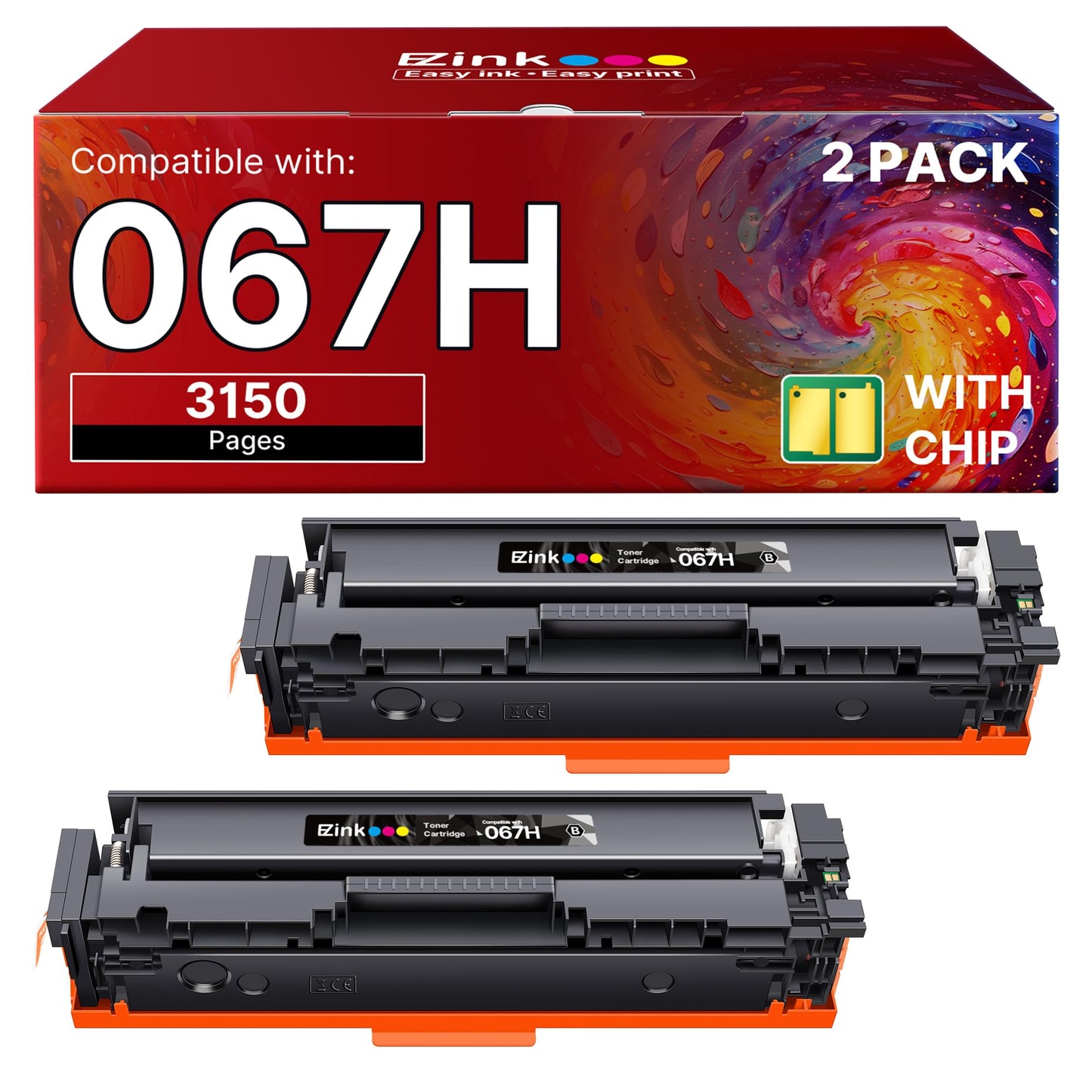 E-Z Ink Compatible 067H 067 Black Toner Cartridge Set Replacement for 067H