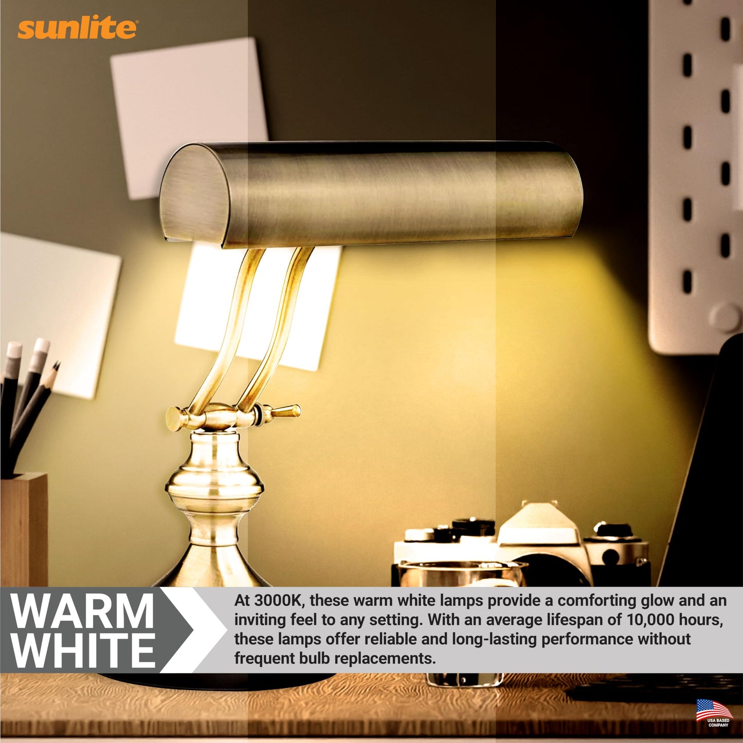 Sunlite FT24DL/830 Plug-in Twin Tube Compact Fluorescent Lamp, FT 4-Pin, 24 Watts, 1800 Lumens, 3000K Warm White, 4-Pin (2G11) Base, 120 Volts, 1 Pack