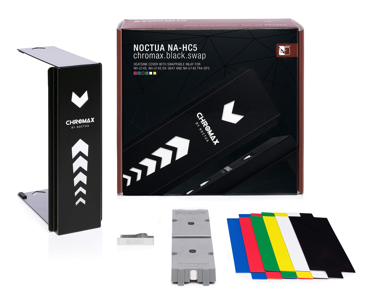 Noctua NA-HC5 chromax.Black.swap, Heatsink Cover for NH-U14S, NH-U14S TR4-SP3 & NH-U14S DX-3647 (Black)