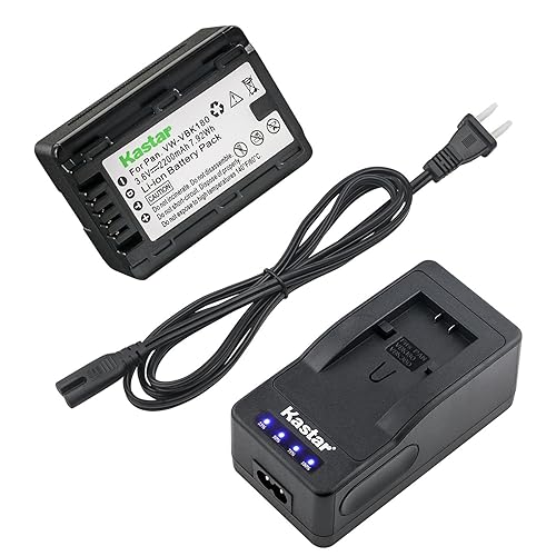 Kastar LED Super Fast Charger & Battery Replacement for Panasonic VW-VBK180 HC-V700 HDC-HS60 HS80 SD40 SD60 SD80 SD90 SDX1H TM40 TM41 TM55 TM80 TM90