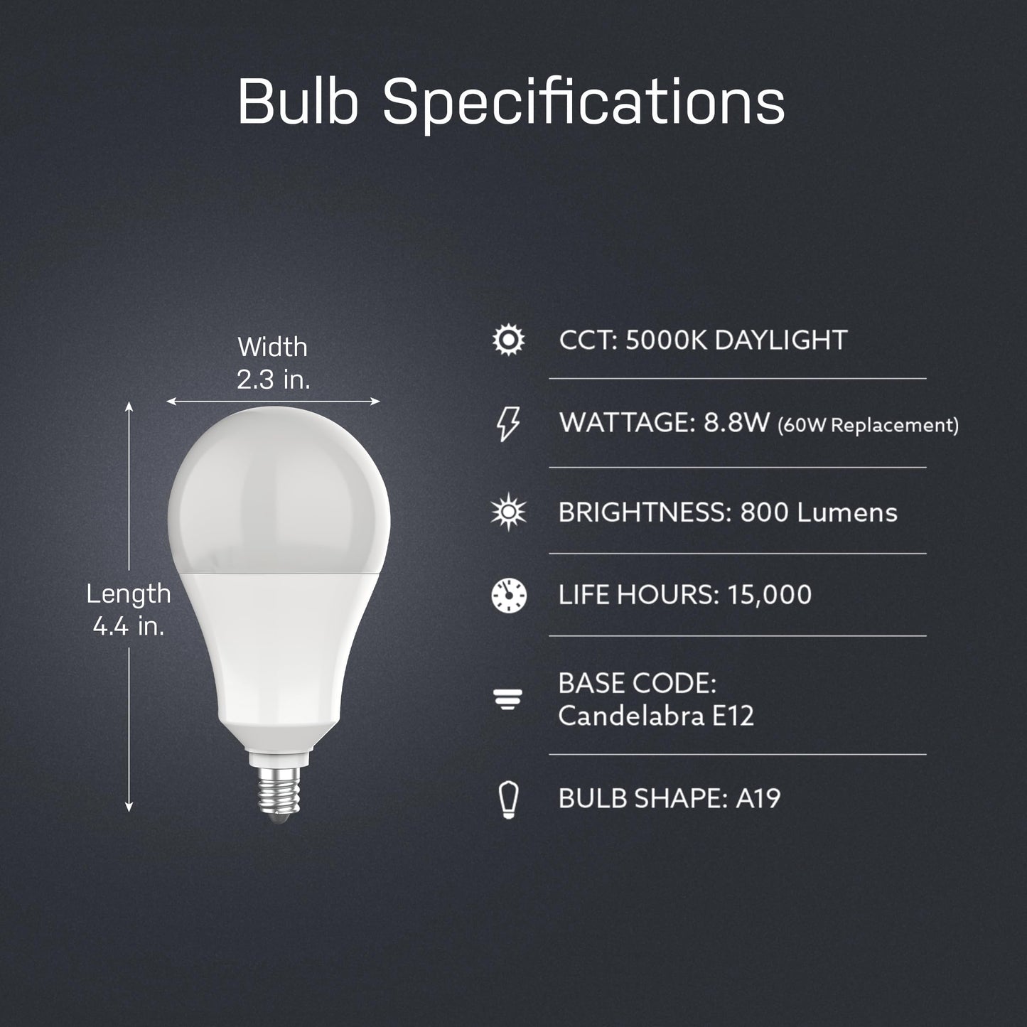 Feit Electric A19 LED Dusk-to-Dawn Light Bulb, 60W Eq