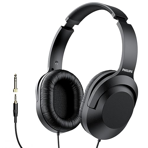 Philips Over Ear Wired Stereo Headphones for Podcasts, Studio Monitoring and Recording Headset for Computer, Keyboard and Guitar with 6.3 mm (1/4")…
