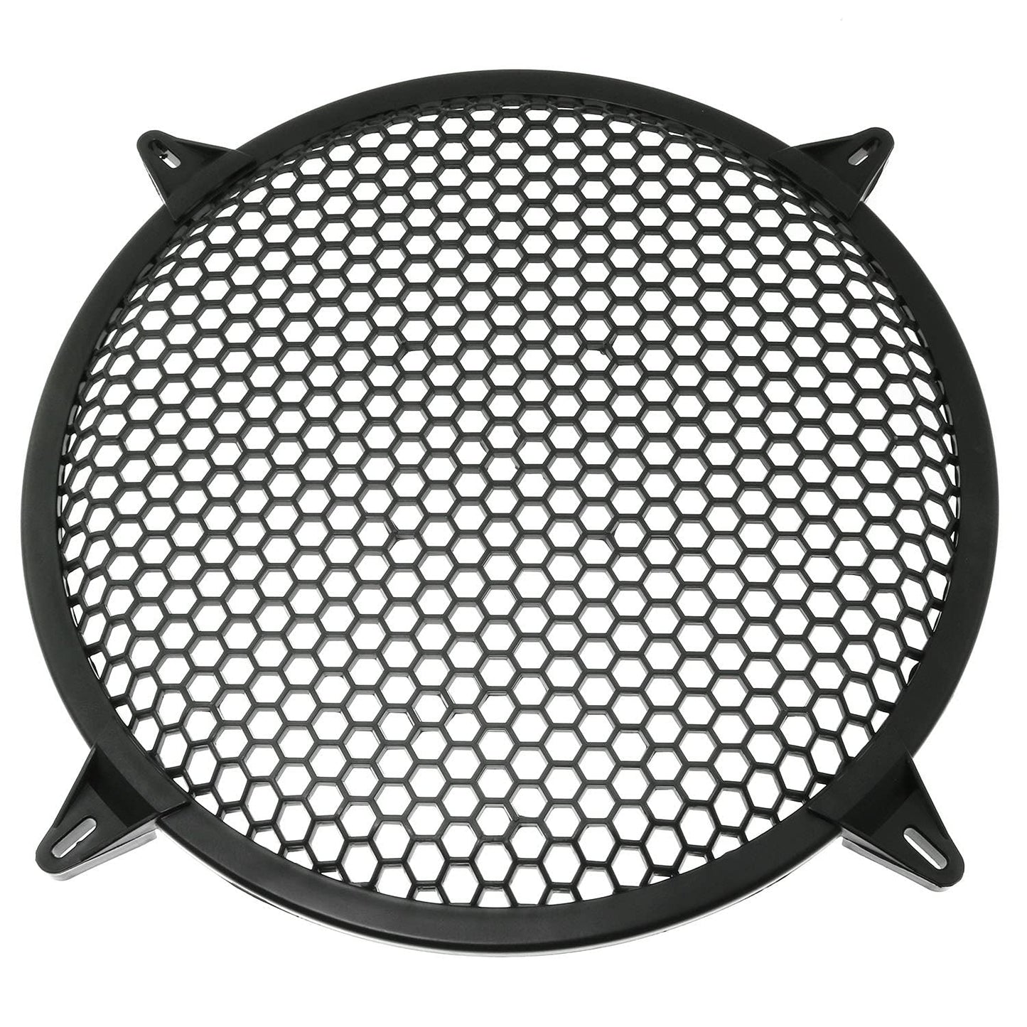 RLECS 12 Inch SubWoofer Plastic Mesh Cover with 4PCS Grill Clamps and 4PCS Screws, Black Video Accessories