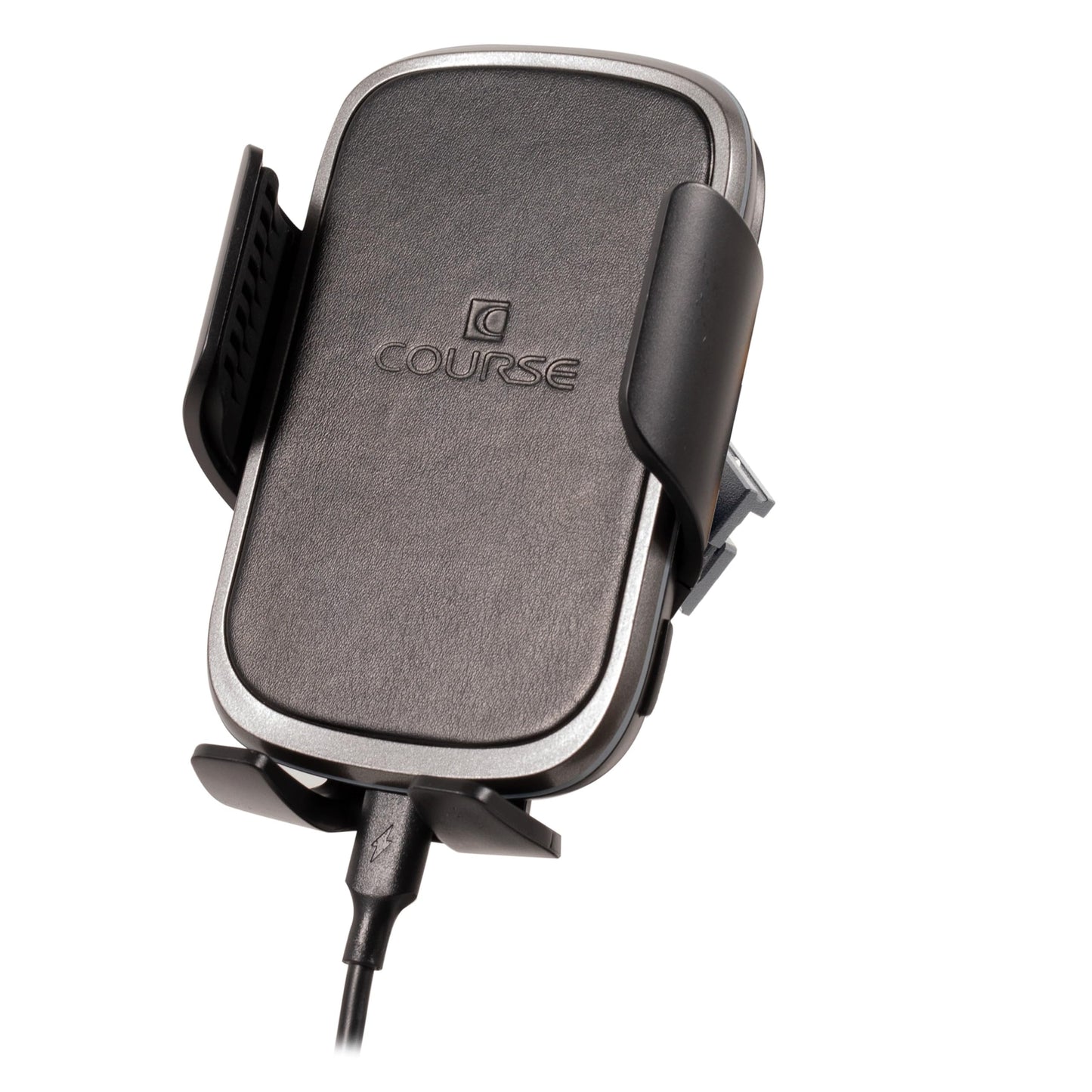 Course Motorsports DirectFit CNC Phone Mount for Chevrolet Corvette (2020+) Compatible with All Phones - Automatic Gripping Charger (Black)