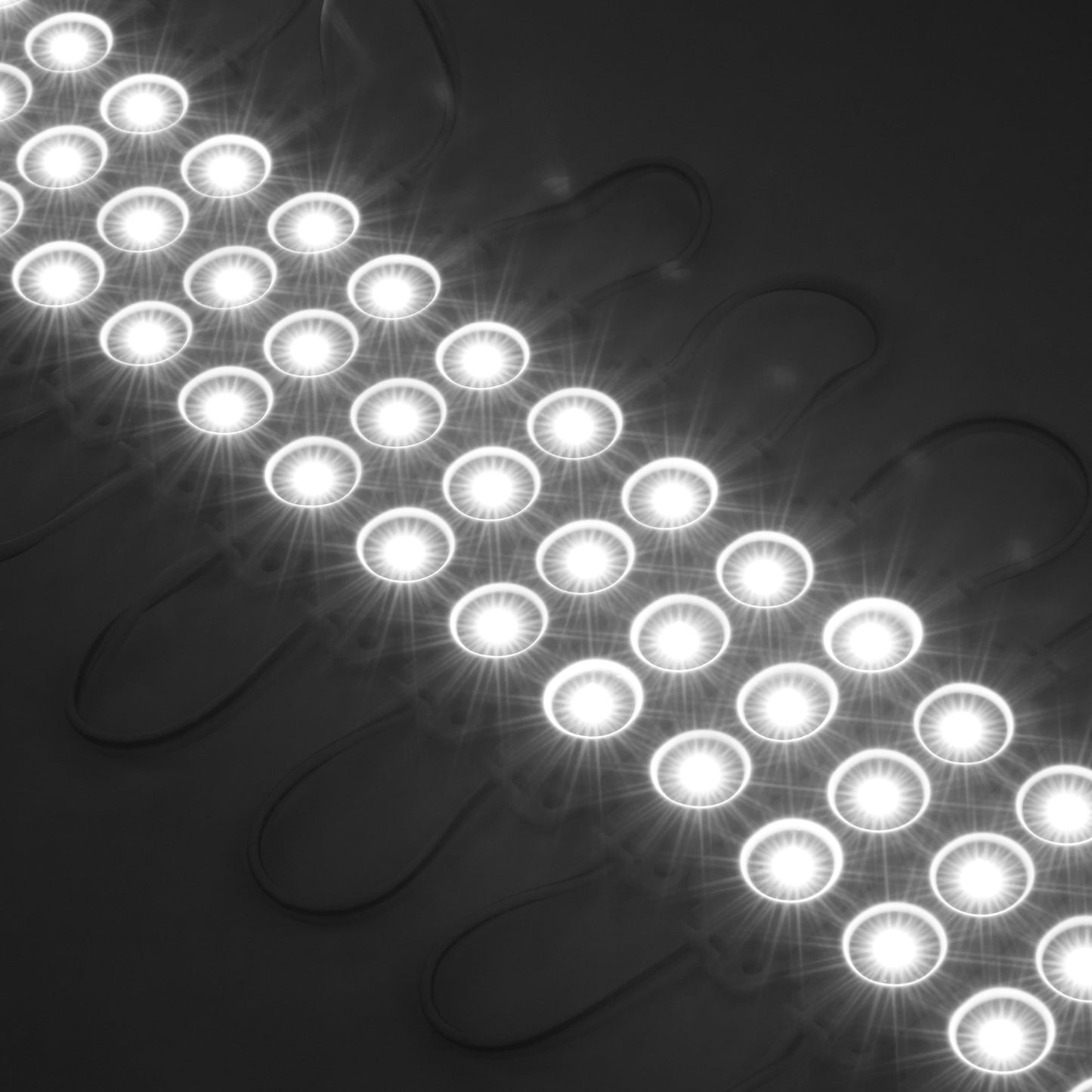 Q QINGCHEN 200 PCS 5050 SMD DC12V Injection 3 LED Module White 0.72W Waterproof Decorative Back Light for Letter Sign Advertising Signs with Tape