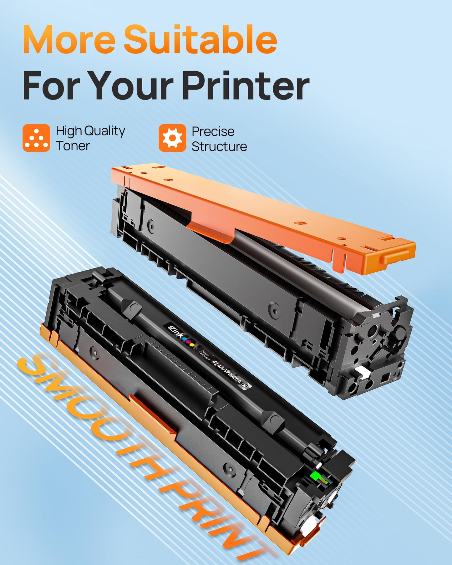 E-Z Ink 414A Toner Cartridges Compatible for HP 414A 414X W2020X, 4 Pack