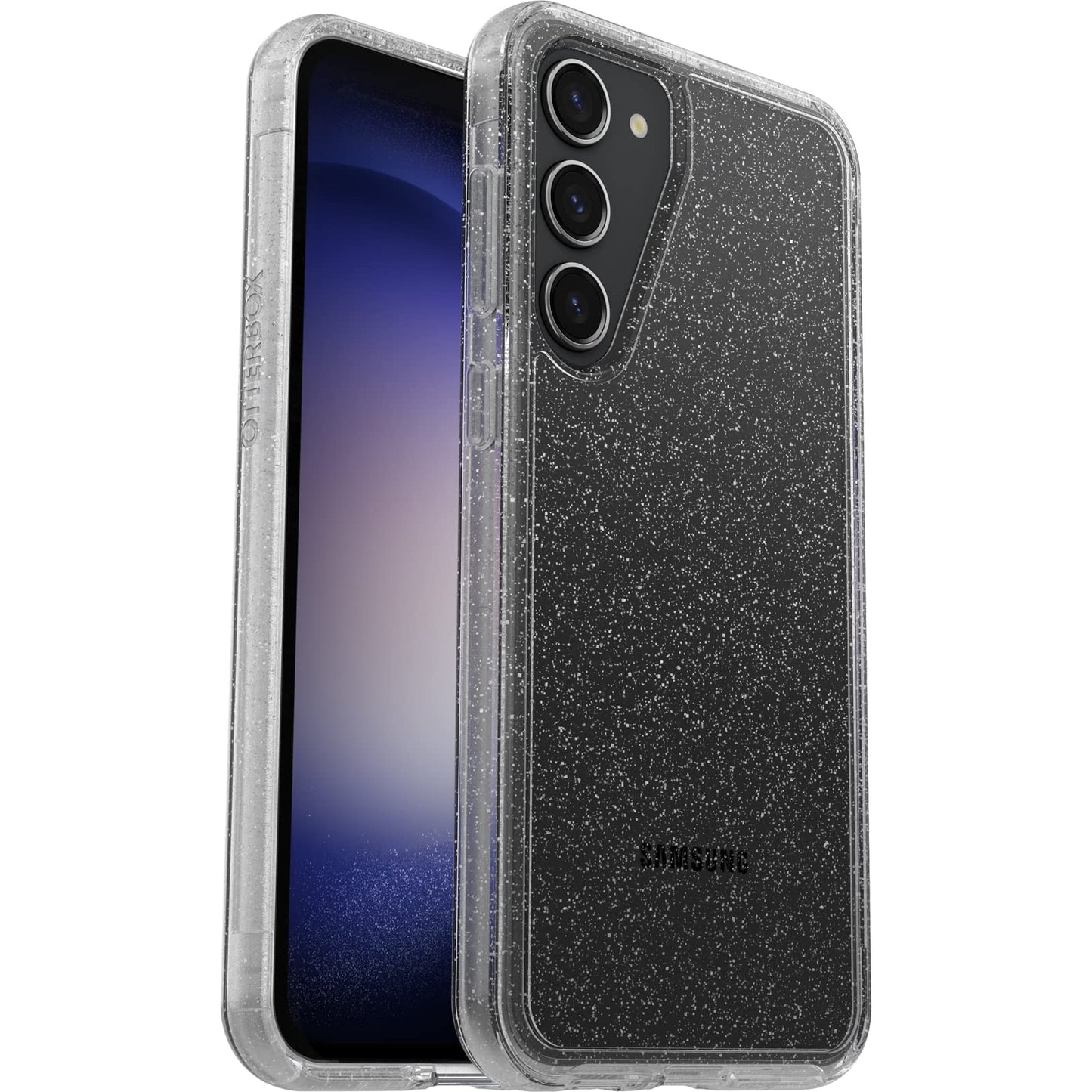 OtterBox Galaxy S23+ Symmetry Series Case - Stardust (Clear/Glitter), Ultra-Sleek, Wireless Charging Compatible, Raised Edges Protect Camera & Screen