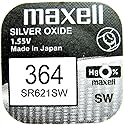 Maxell Silver Oxide Watch Battery SR621SW Low Drain Replaces 364