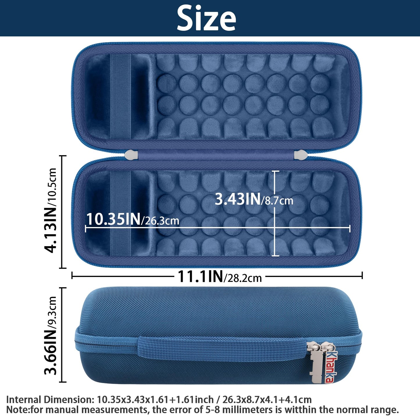 khanka Hard Travel Case Replacement for JBL Flip 7/Flip 6 Waterproof Portable Bluetooth Speaker.(Blue)