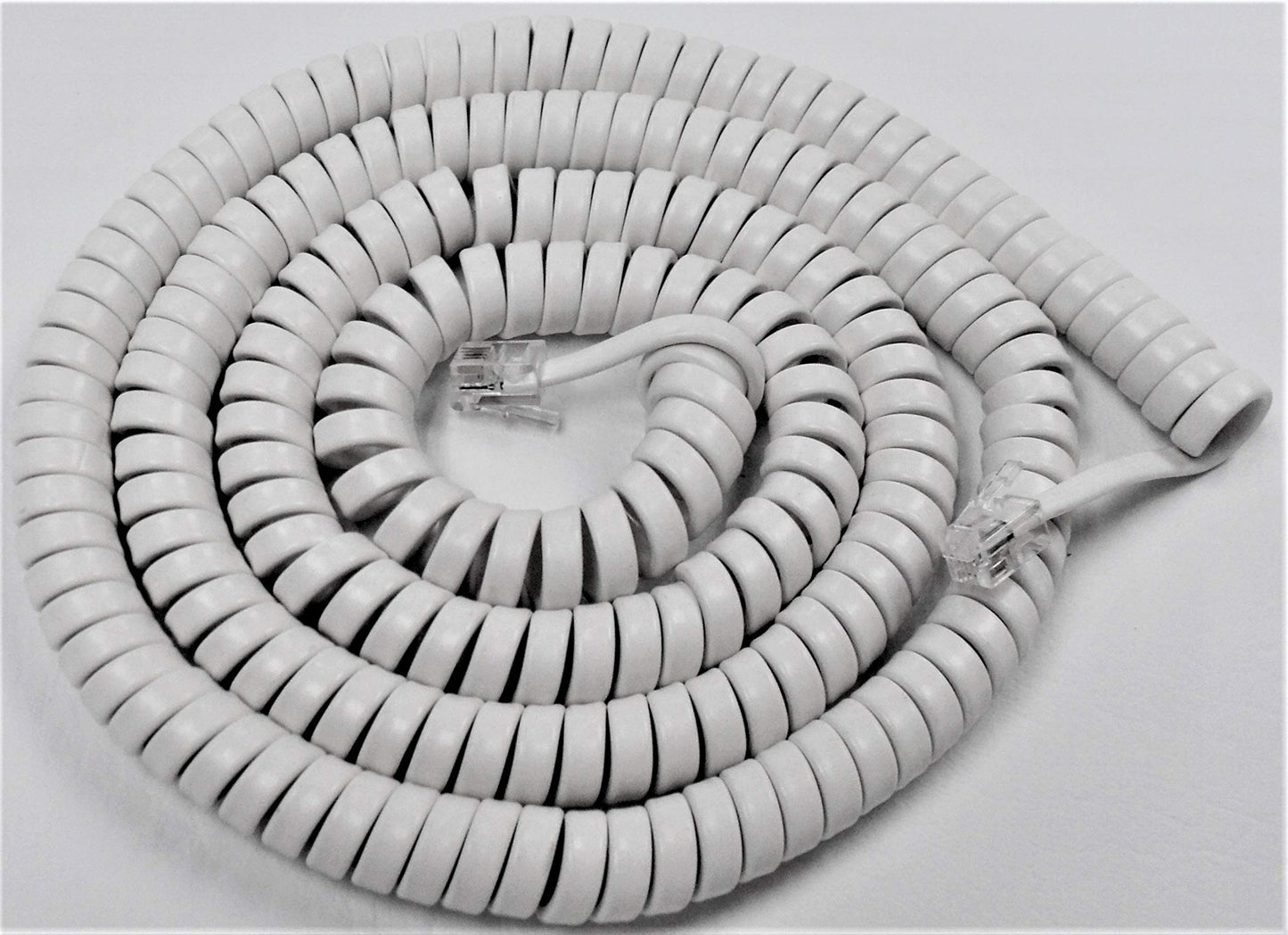 DIY-BizPhones 5 Pack of White 25 Ft Handset Cords Compatible with Panasonic Phone KX T7200 T7400 DT300 DT500 NT500 Series T7431 T7433 T7625 T7630
