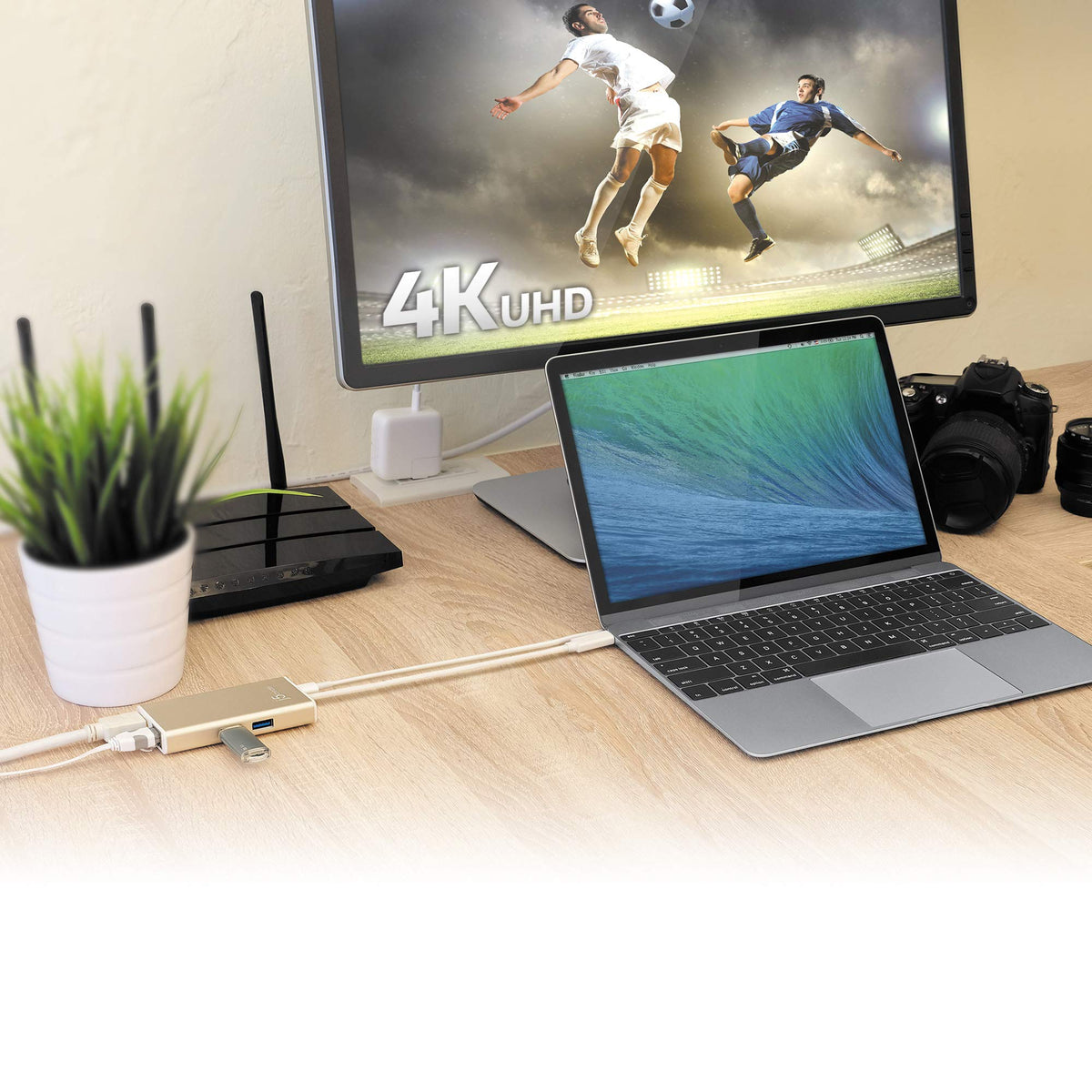 j5create USB C Hub Multi-Adapter Docking Station with HDMI 4K, 2X USB 3.1