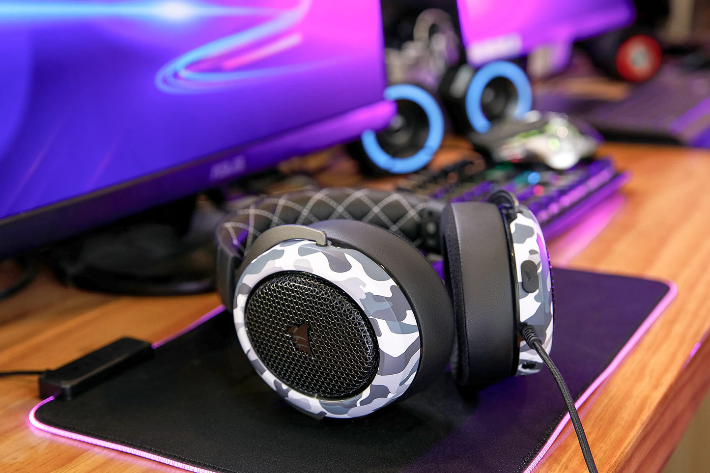 WC Freeze HS60 - Cooling Gel Replacement Earpads for Corsair HS50, HS60, HS70 & More by Wicked Cushions - Boost Comfort, Durability, Thickness & Sound