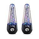 beFree Sound Bluetooth LED Dancing Water Multimedia Speakers in Black, (BFS-Shelf Speaker)