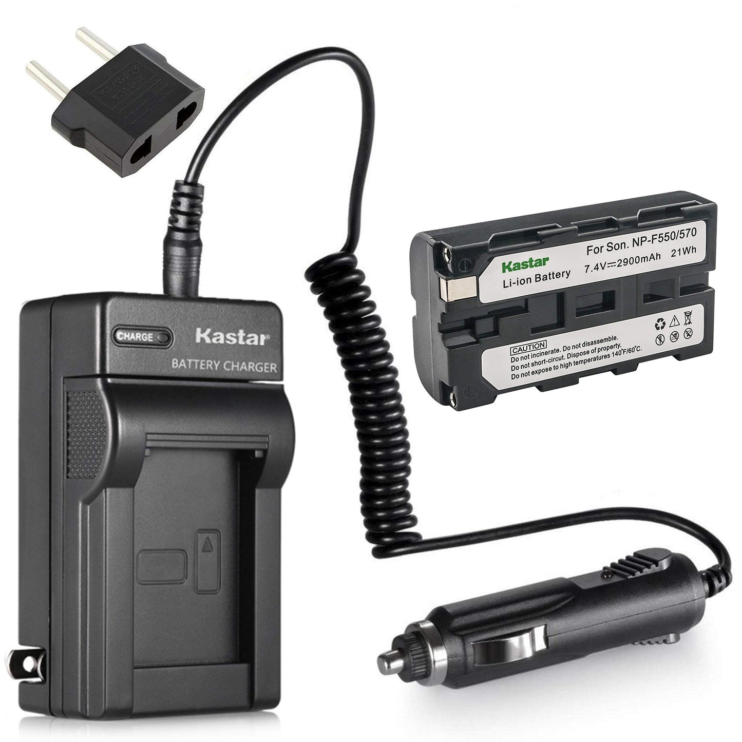 Kastar Battery and Charger Replacement for NP-F570, NP-F550, NP-F530, NP-F330 and Sony CCD-RV100, CCD-RV200, CCD-SC5, CCD-SC6, DSC-D770, D-V500