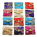 MorTime Jewellery Jewelry Silk Purse Pouch Gift Bags, Multiple Colors, Pack of 12, 4×3.15in, Medium