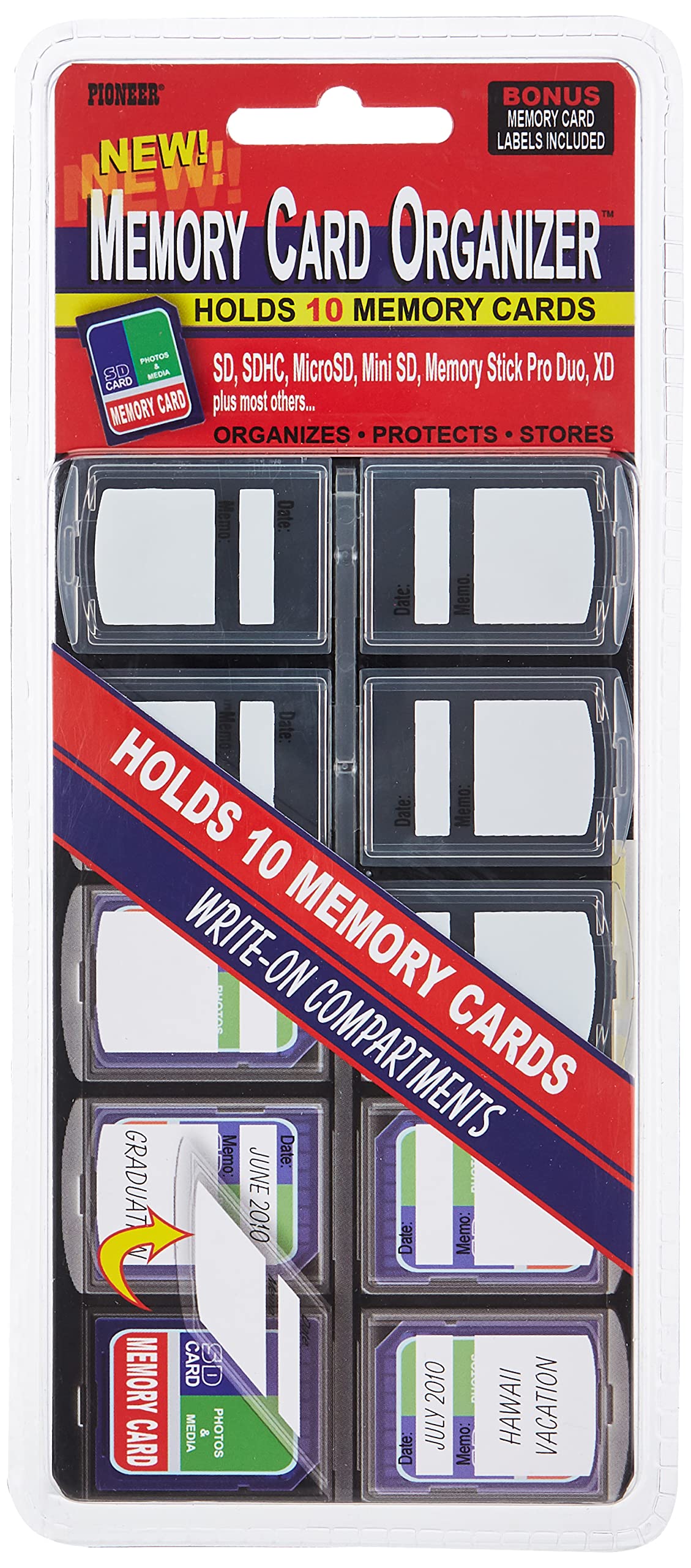 Pioneer Photo Albums Pioneer 10 Compartment Memory Card Organizer