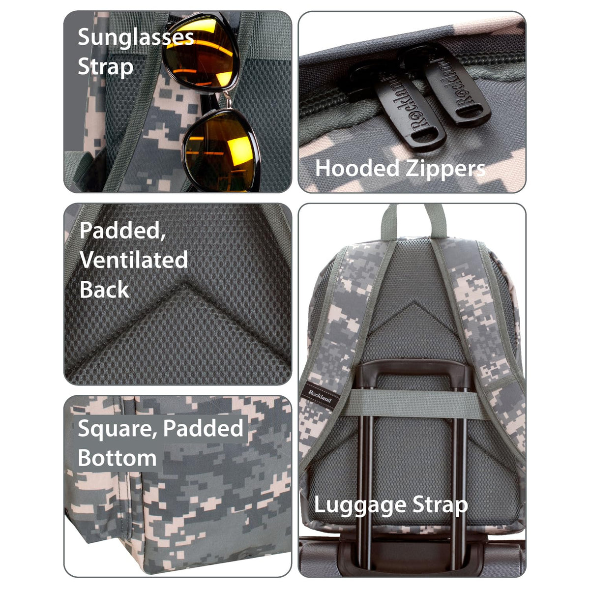 Rockland Classic Laptop Backpack ACU Camo