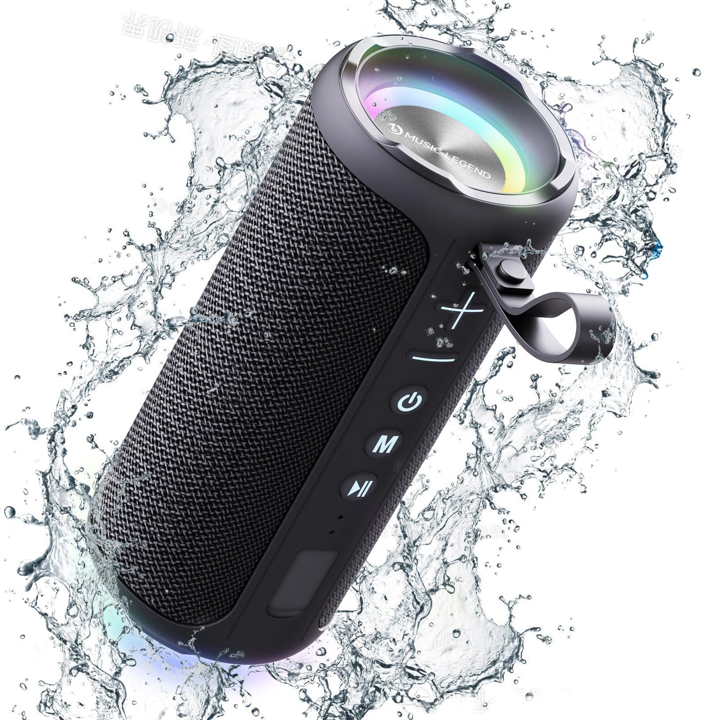 Portable Bluetooth Speakers, Multifunctional 20W Outdoor Waterproof High-Power Bluetooth Speaker with Dual Speakers, Bass Boost, IPX6 Water